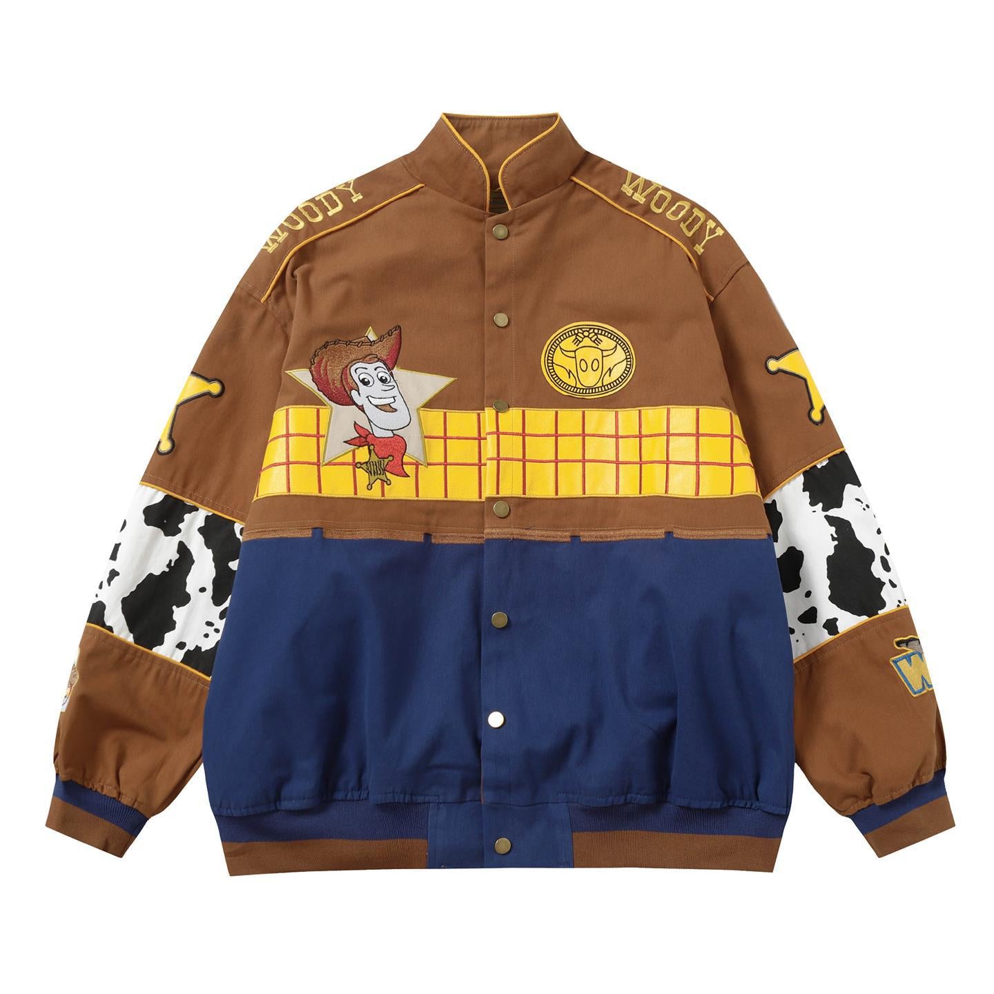Toy Story Sheriff Woody Varsity Bomber Jacket