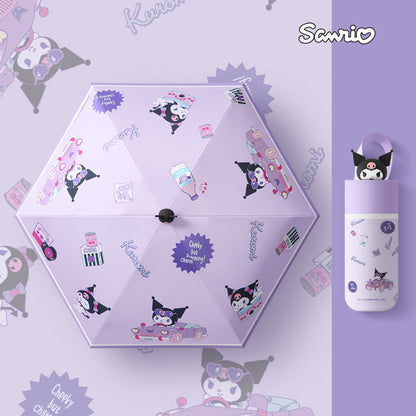 Kuromi  3D Doll Head Manual Folding Umbrella