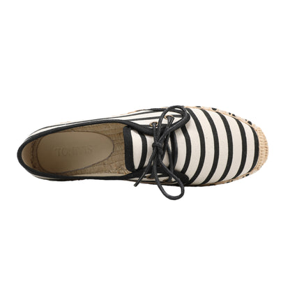 TONIVIS Women's Lace-Up Canvas Loafers