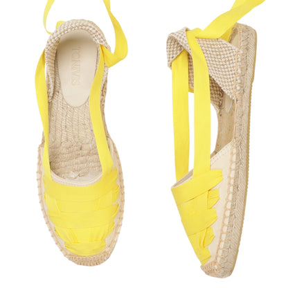 TONIVIS Women's Ankle Espadrille Flats