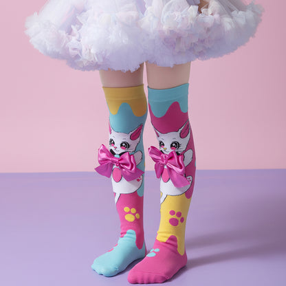 Girls' Vibrant Cute Cartoons Crazy Socks