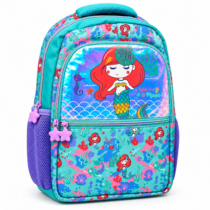 2-Piece Kids Large Mermaid Backpack & Duffel Bag Travel Set