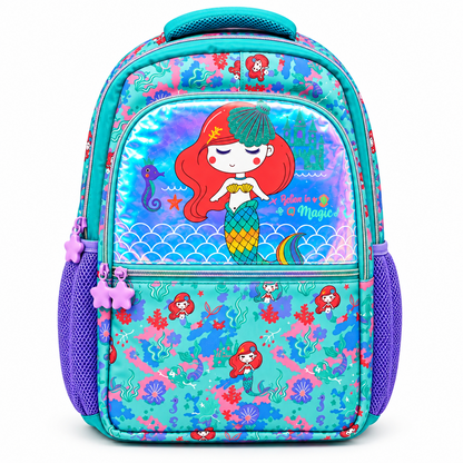 2-Piece Kids Large Mermaid Backpack & Duffel Bag Travel Set