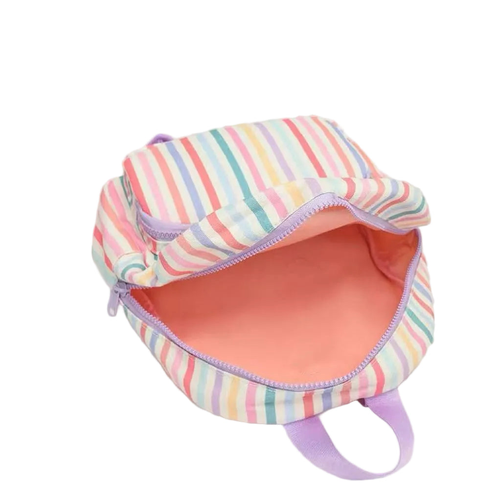 Minnie Mouse & Daisy Duck Pastel Striped Kids Backpack