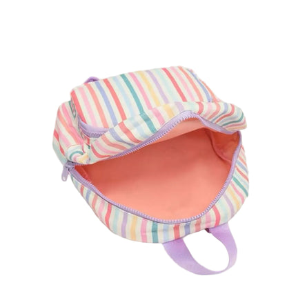 Minnie Mouse & Daisy Duck Pastel Striped Kids Backpack