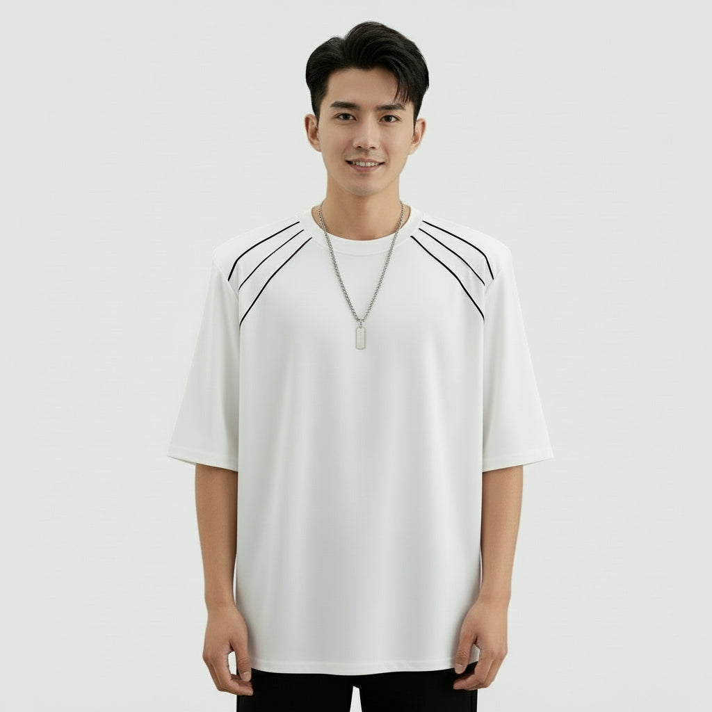 Men's Oversized Shoulder Padded T-Shirts