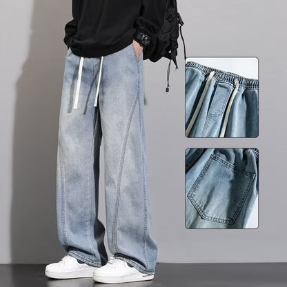 Men's Wide-Leg Denim Baggy Jeans