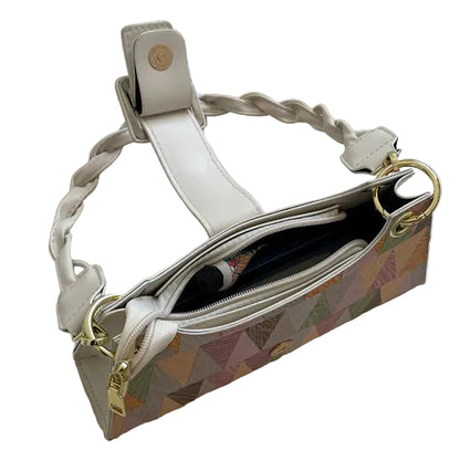 Buckle Contrast Shoulder Bag