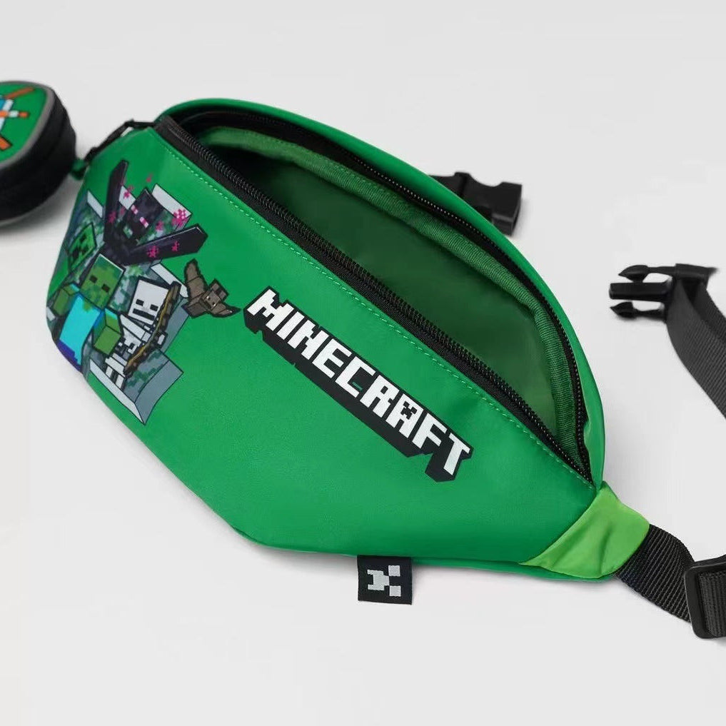 Minecraft Waist Bag / Crossbody Bag and Detachable Coin Purse Combo