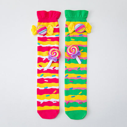 Silly Treats 3D Knee-High Crazy Socks