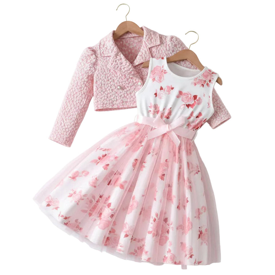 Princess Petal Ensemble Dress 2-Piece Outfit Set