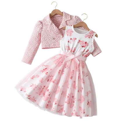 Princess Petal Ensemble Dress 2-Piece Outfit Set