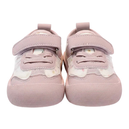 Girl's Secret Garden Soft-Soles First Step Sneakers - Pink