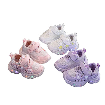 Girls Petal Princess Light-Up Sneakers