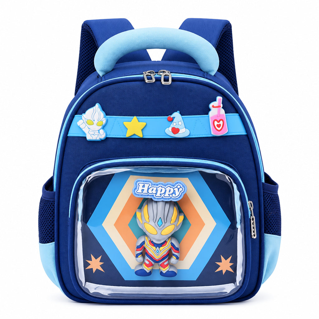 Kawaii 3D Ultraman Pop-Up Window Kids' Backpack