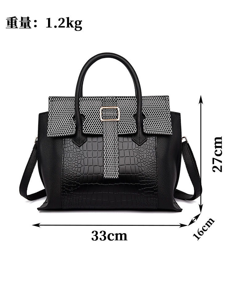 ZYLUS Buckle Classic Large Capacity Tote Bag / Handbag