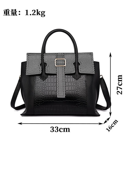 ZYLUS Buckle Classic Large Capacity Tote Bag / Handbag