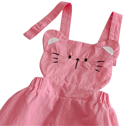 Girls' Pink Cat Outfit Set