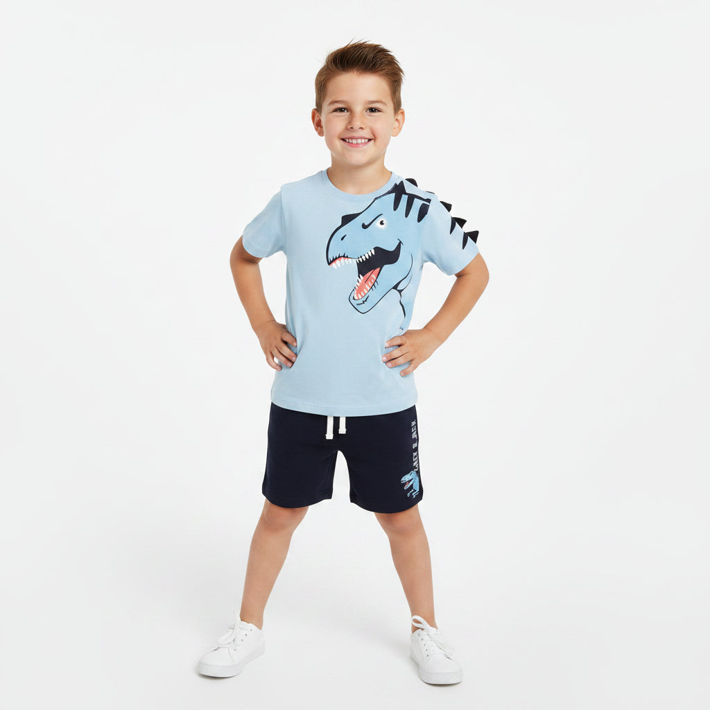 Boys Cute Cartoon Summer 2-Piece Outfit Set