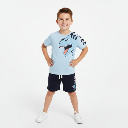 Boys Cute Cartoon Summer 2-Piece Outfit Set