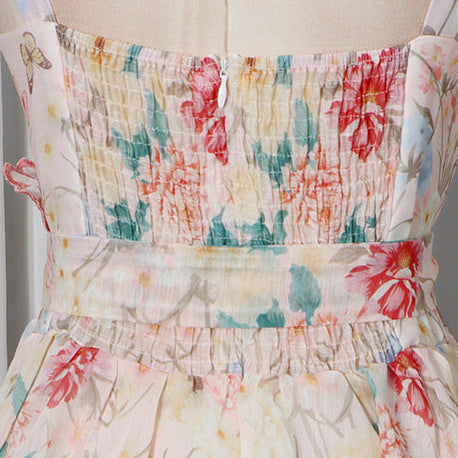 Fleura Embroidered Sweetheart Midi Dress