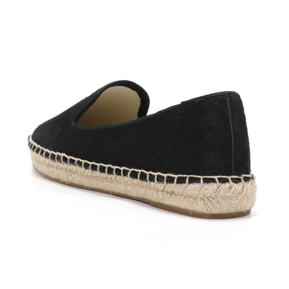 TONIVIS Women's Pony Hair Slip-On Espadrille Flats