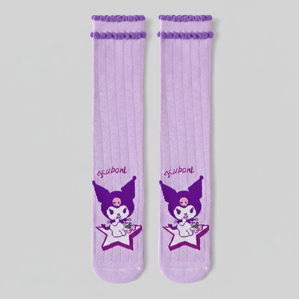 Adorable Kuromi Knee-High Ultra Soft Socks