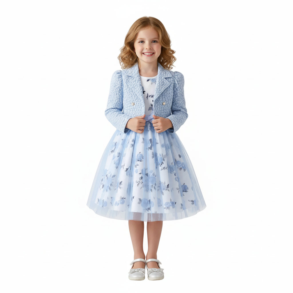 Princess Petal Ensemble Dress 2-Piece Outfit Set