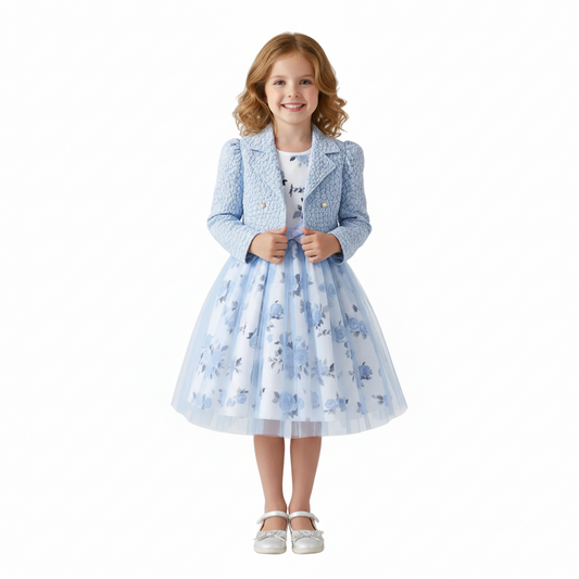 Princess Petal Ensemble Dress 2-Piece Outfit Set
