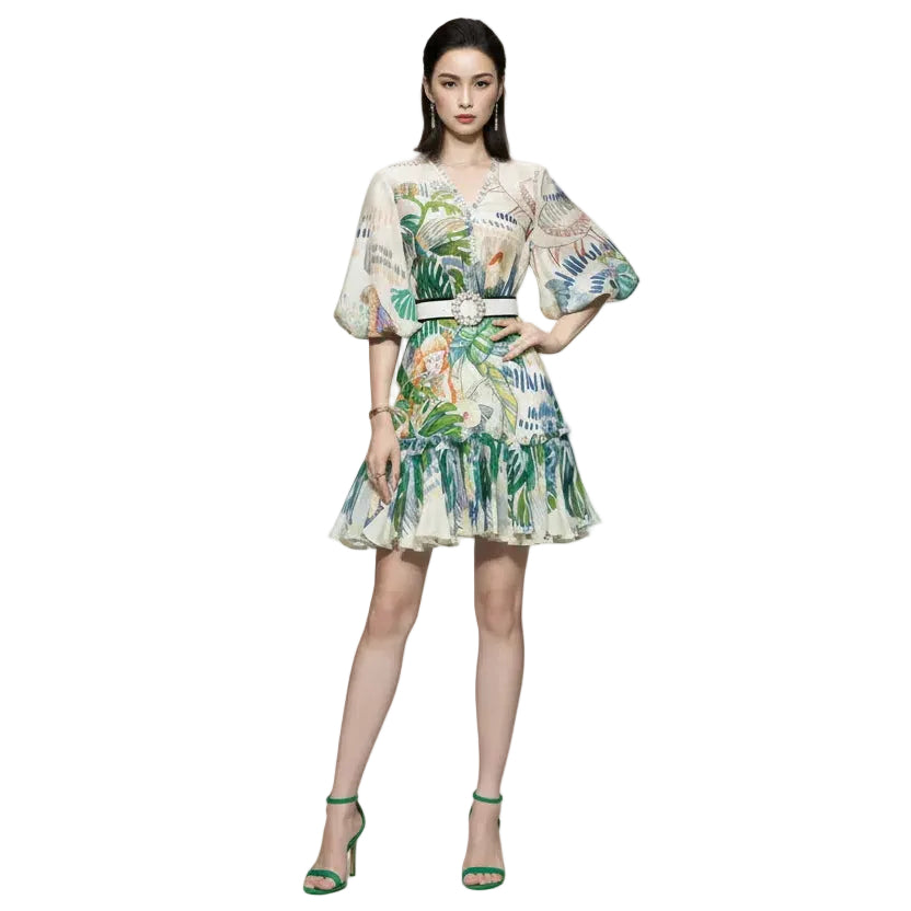 Flairish High Waist Mini Dress.