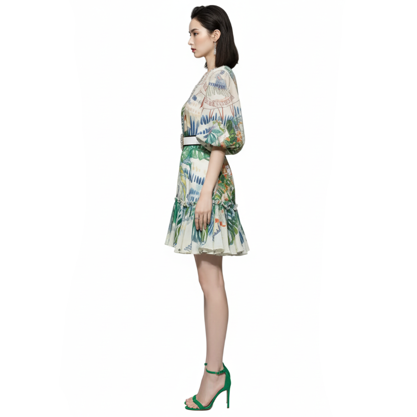 Flairish High Waist Mini Dress.