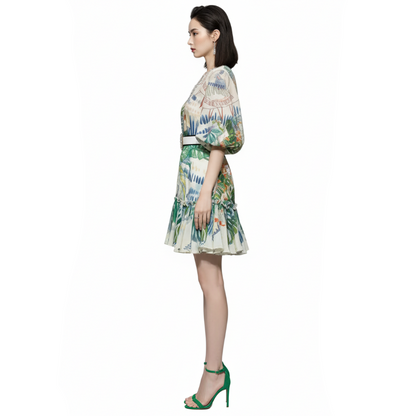 Flairish High Waist Mini Dress.