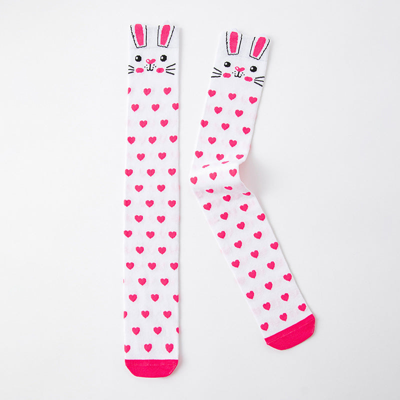 Girl's Adorable Animal Themed Over-The-Knee Crazy Socks