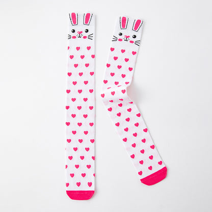 Girl's Adorable Animal Themed Over-The-Knee Crazy Socks