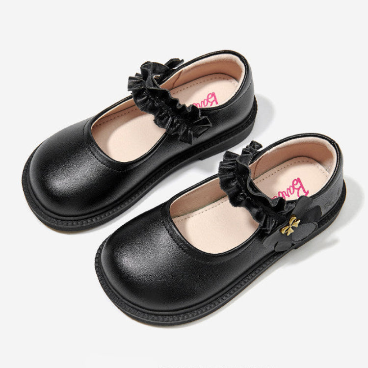 Barbie | Girls' Princess Black Leather Shoes