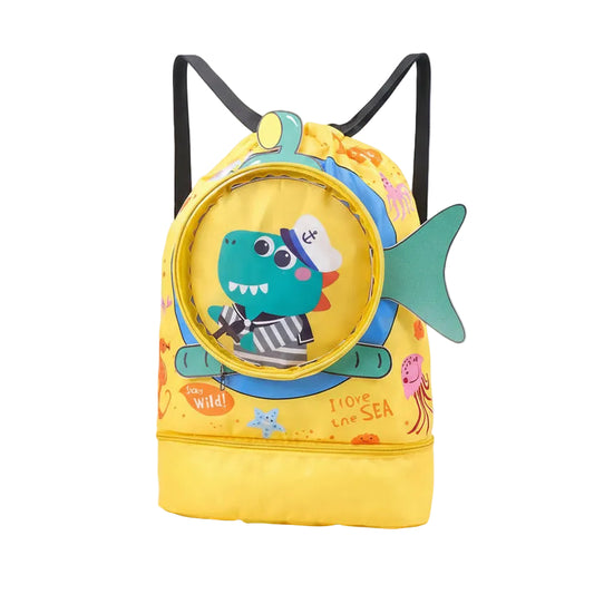 Children's Waterproof Thick Large Capacity Swimming Backpack with Footwear Compartment