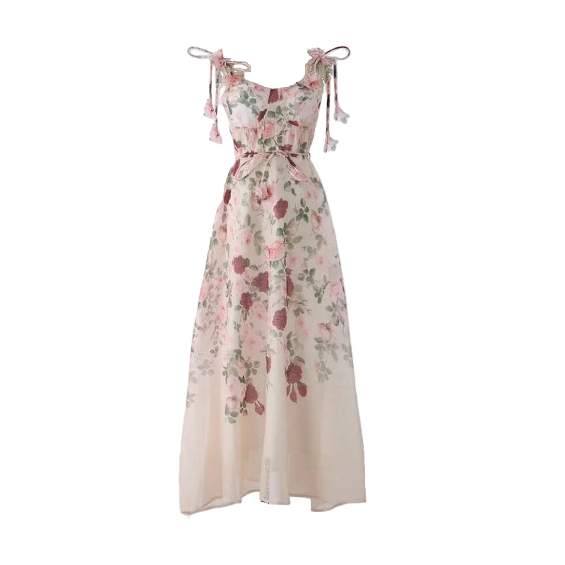 Fleura Embroidered Sweetheart Midi Dress