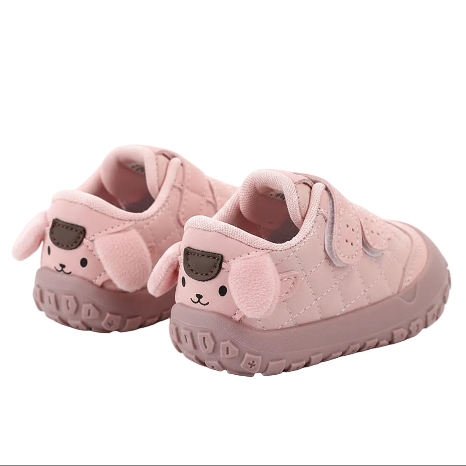 Children's Floppy-Ear Quilted Shoes - Pink