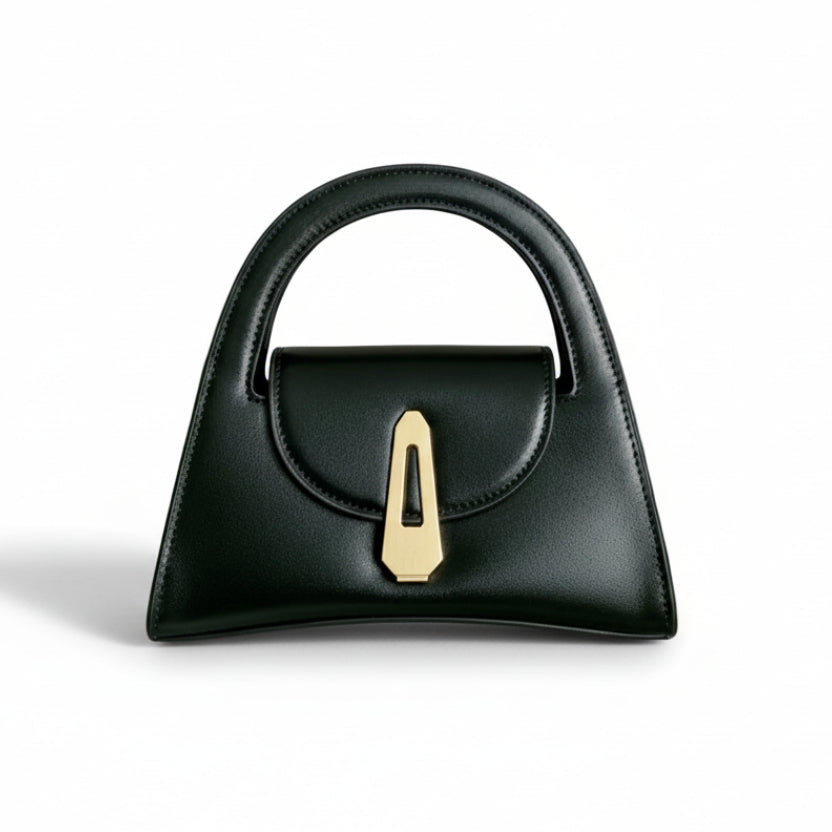 Black temperament handbag lock buckle bag Japanese and Korean commuter fashion change mobile phone bag wholesale hourglass design