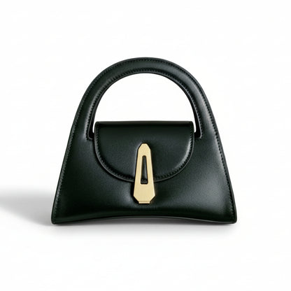 Black temperament handbag lock buckle bag Japanese and Korean commuter fashion change mobile phone bag wholesale hourglass design