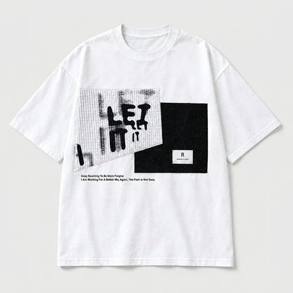 Men's Trendy Patchwork Oversized Short-Sleeve T-Shirt