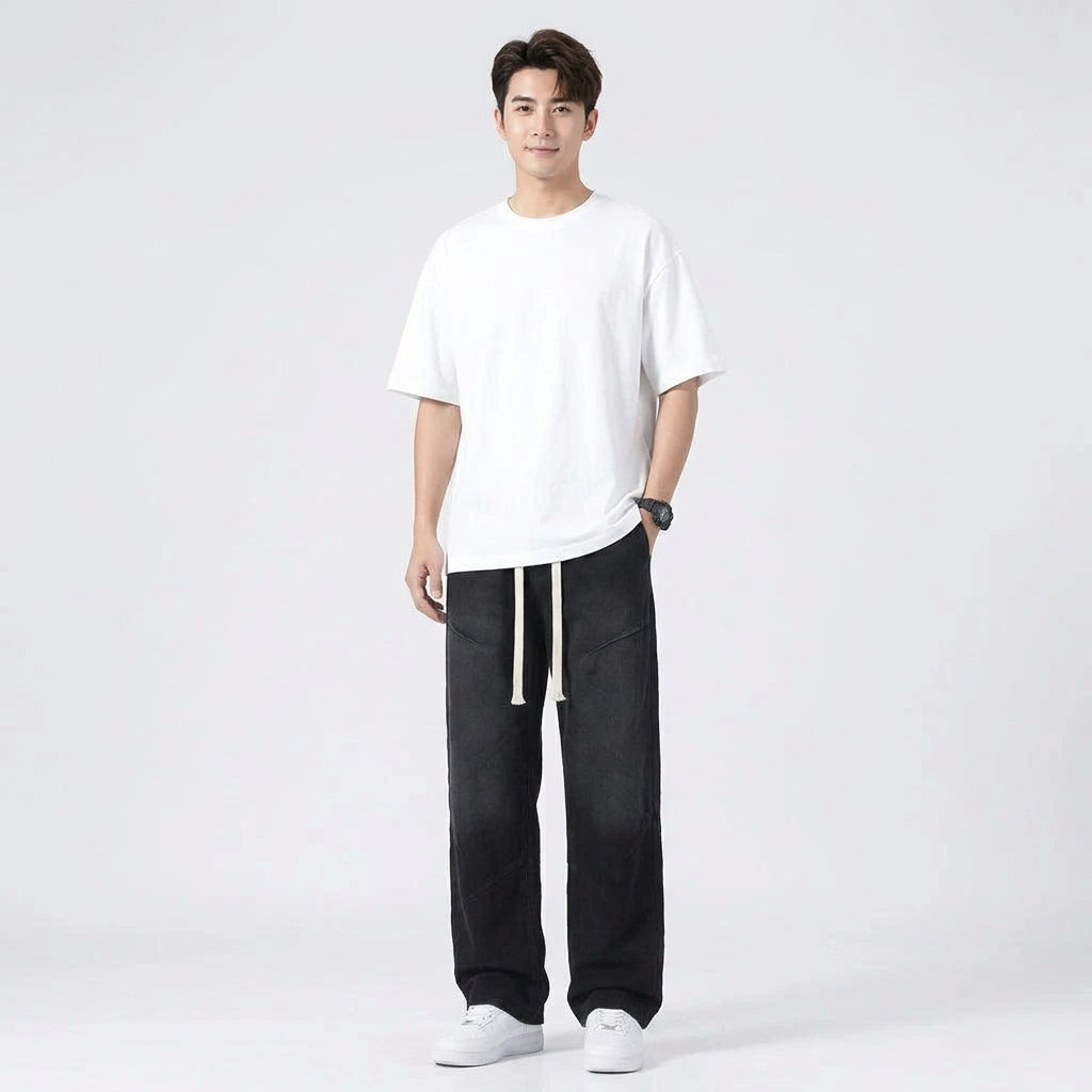 Men's Distressed Streetwear Baggy Jeans