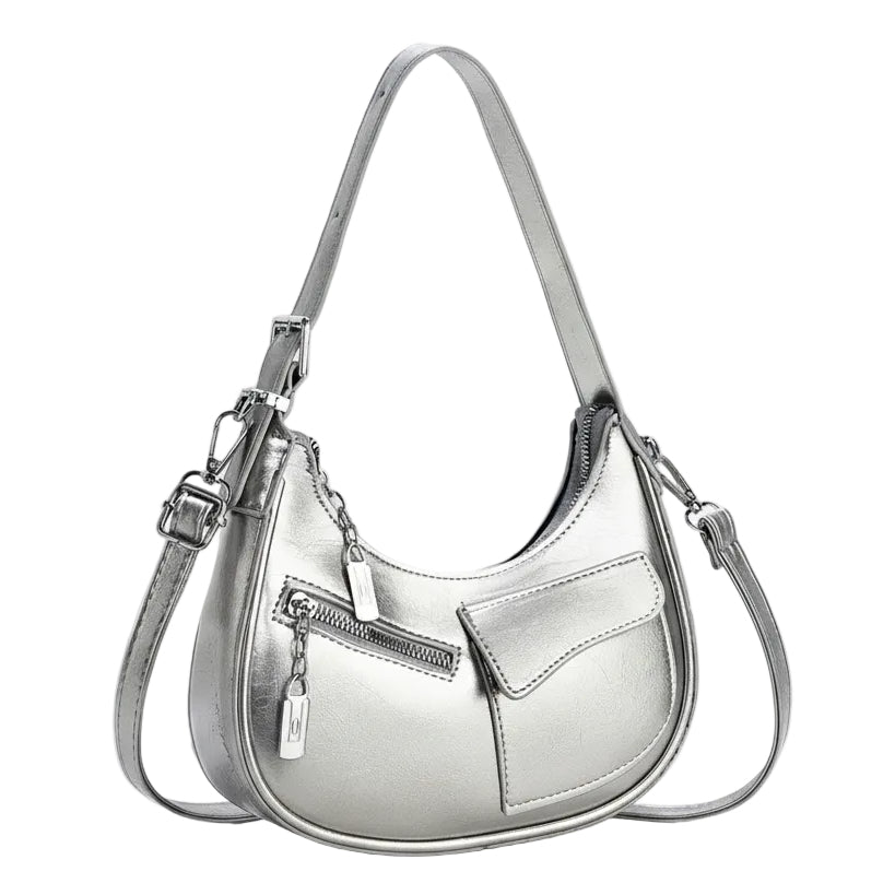 Retro Multi-Pocket Crescent Crossbody/Handbag