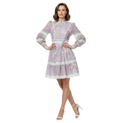 La Fiora Long Lantern Sleeve Dress