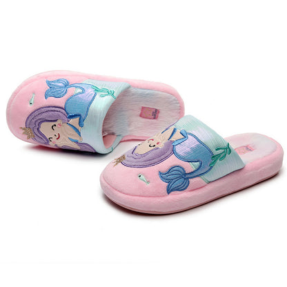 Children's Adorable Mermaid Closed-Toe Home Slippers