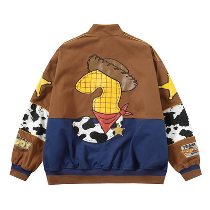 Toy Story Sheriff Woody Varsity Bomber Jacket