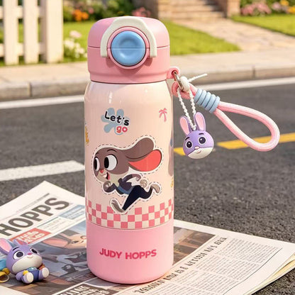 Zootopia Kids Insulated Stainless Steel Water Bottle with Charm