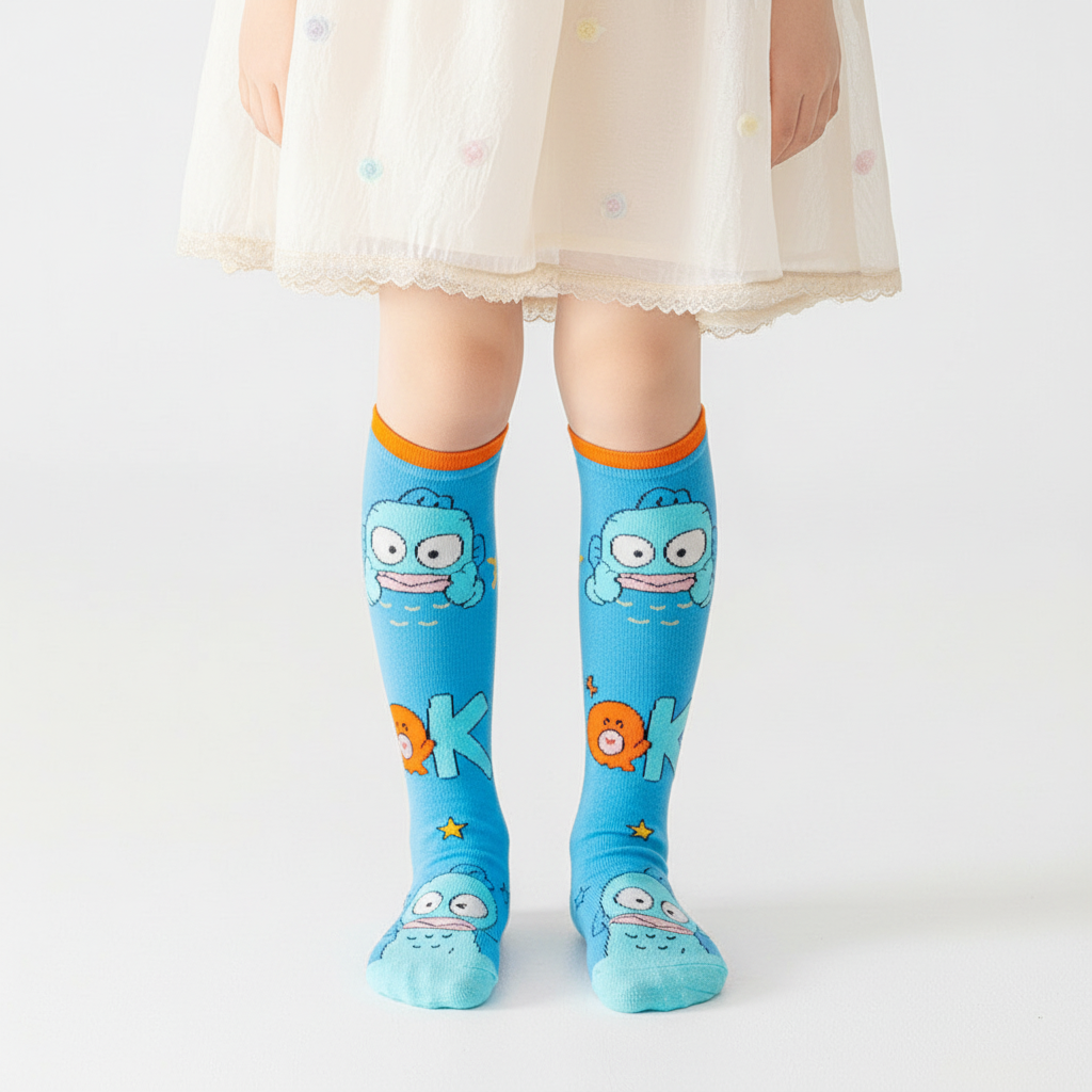 Kids Comfy Cartoon Character Knee-High Socks
