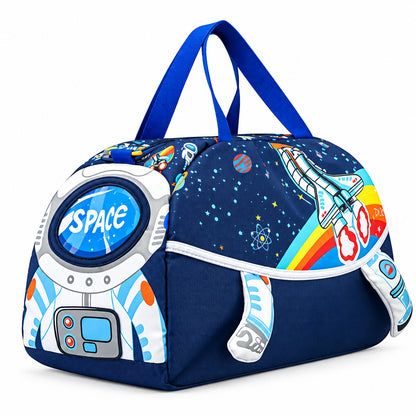 2-Piece Kids 3D Space Adventure Large Backpack & Duffel Bag Travel Set