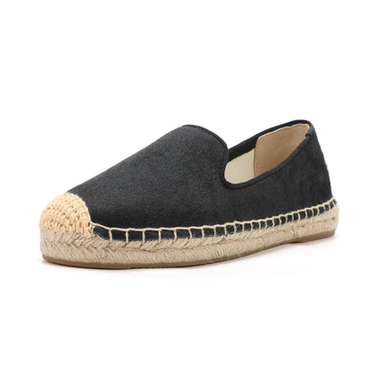 TONIVIS Women's Pony Hair Slip-On Espadrille Flats